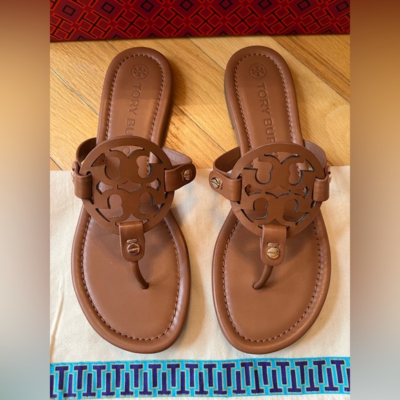 Tory Burch Leather Miller Sandals - Picture 4 of 12